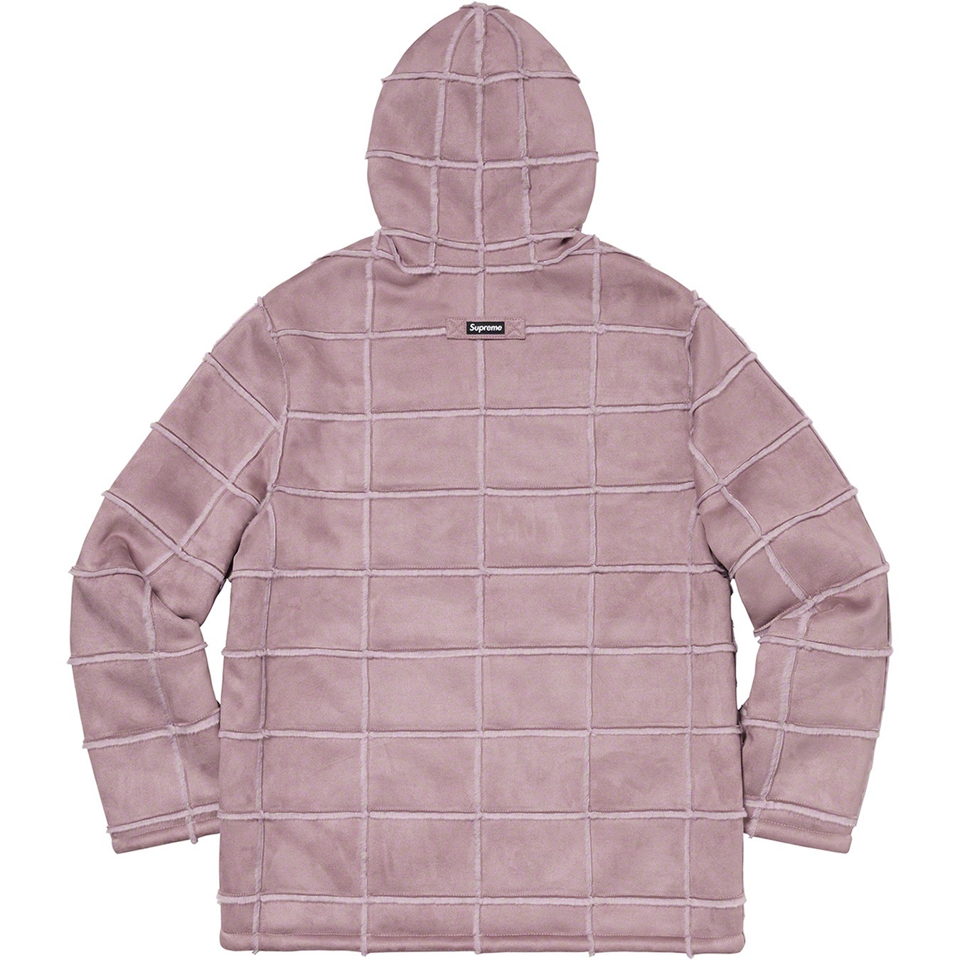 Faux Suede Patchwork Hooded Jacket view 7